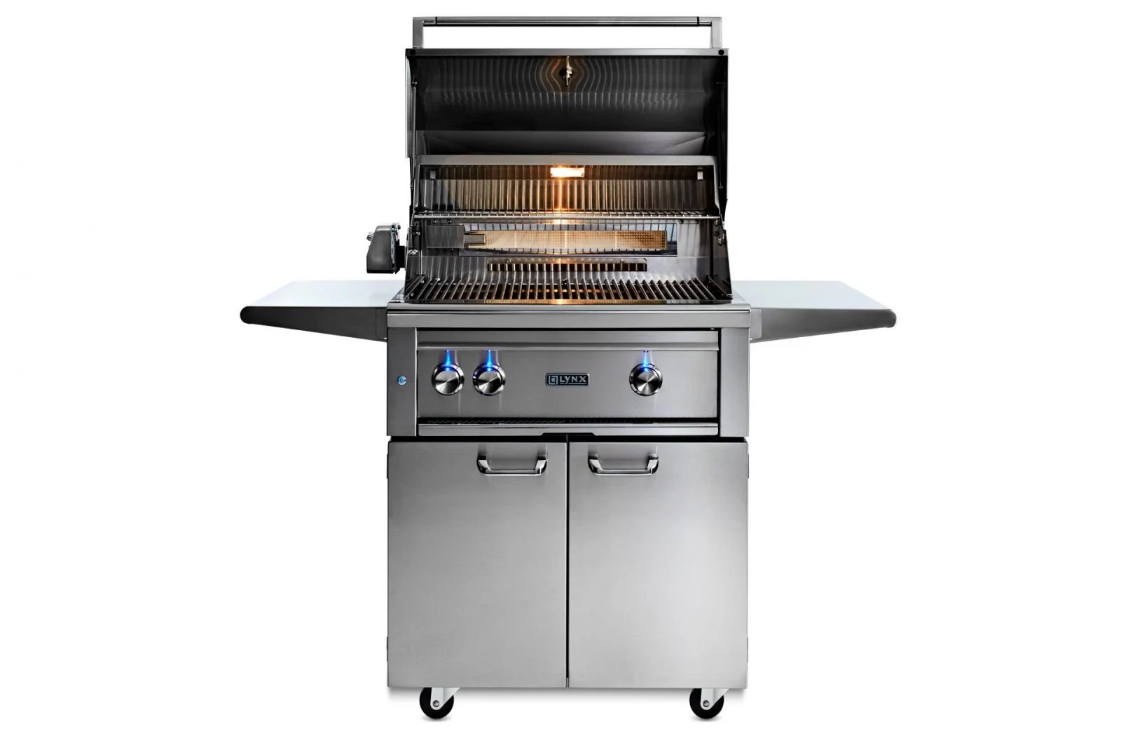 30" Professional Freestanding Grill with 1 Trident Infrared Burner and 1 Ceramic Burner and Rotisserie (L30TRF) - Image 4