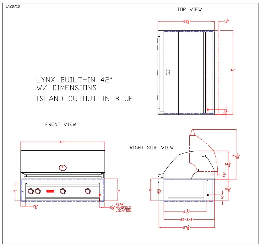 42" Professional Built-in Grill with All Ceramic Burners and Rotisserie (L42R-3) - Image 24